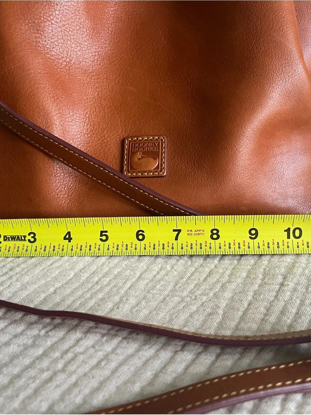 Dooney & Bourke Florentine Brown Leather Barlow Satchel - Convertible